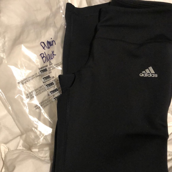 New Adidas Black Climalite leggings S NWOT - Picture 3 of 4